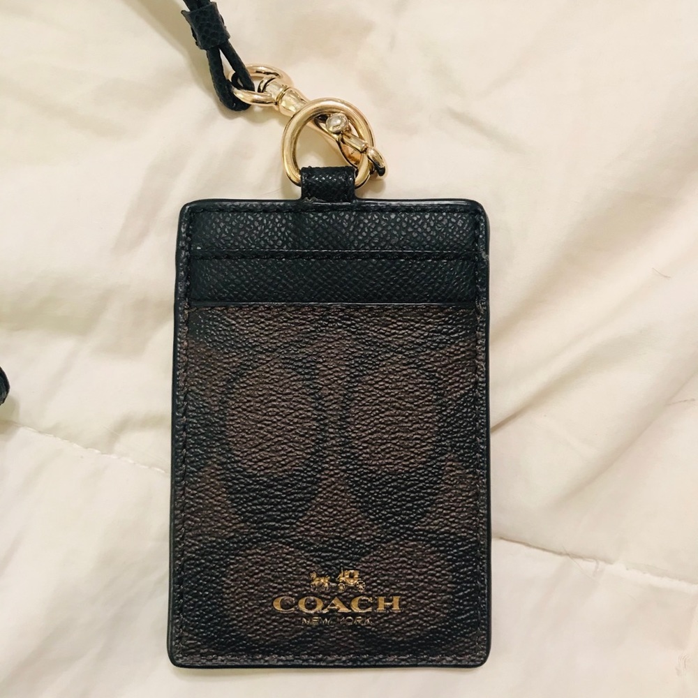 Coach ID lanyard with 2 card slots